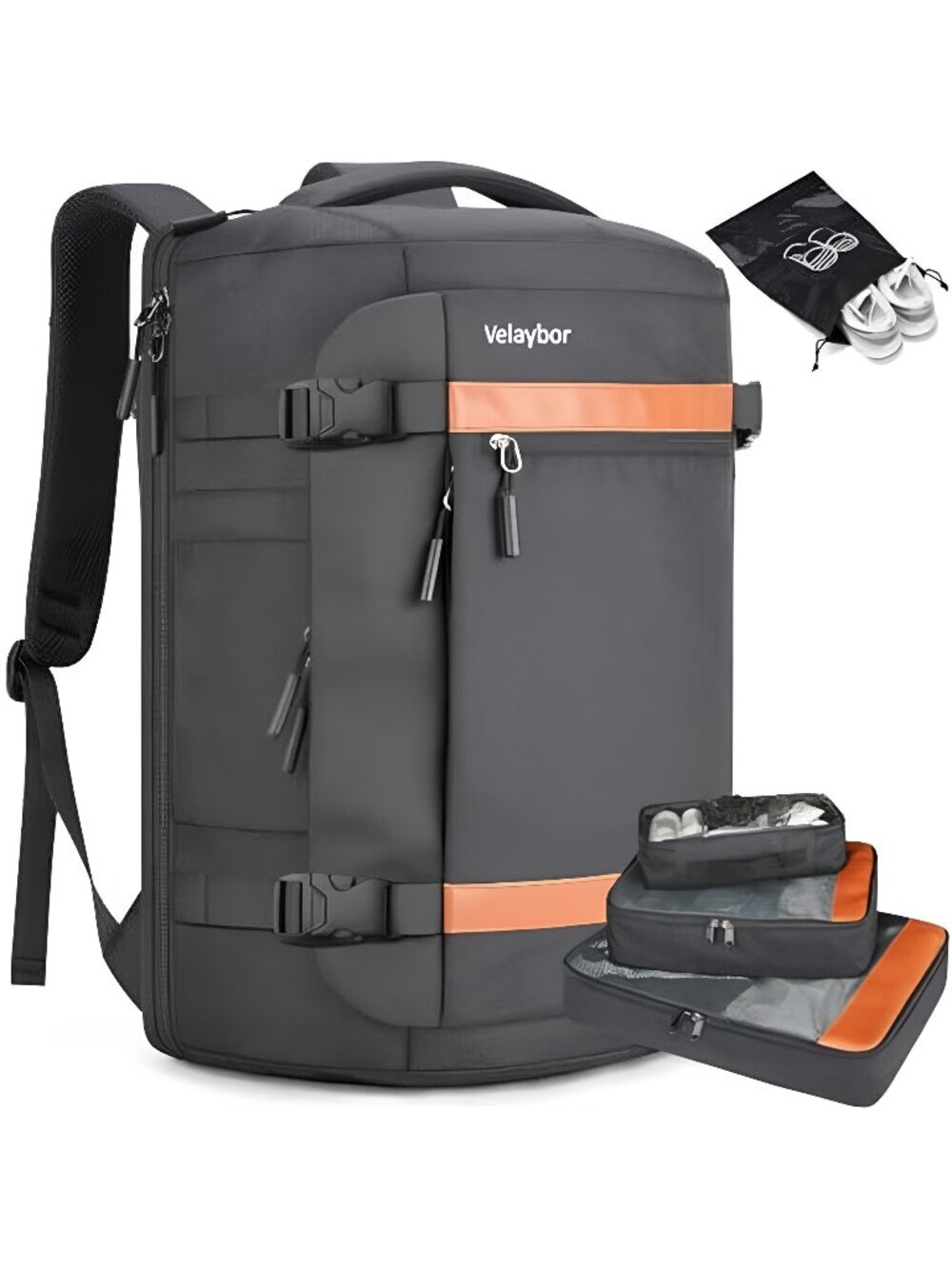 42L Travel Backpack with 4 Packing Cubes, TSA Friendly Flight Approved Carry-On